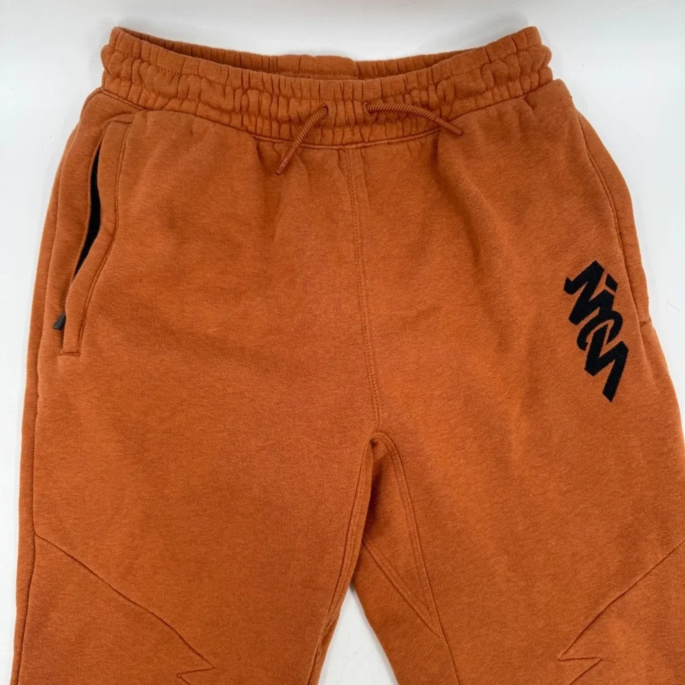 Jordan Zion Sweatpants Joggers‎ Kids XL 13-15 Yrs Orange Black Logo